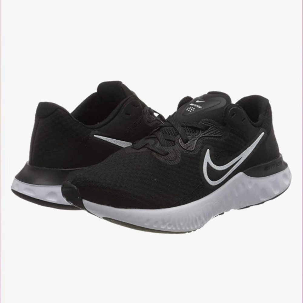 LIKE NEW NIKE RENEW RUN 2 BLACK MESH RUNNING SNEAKERS 7.5